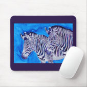 Zebra Mousepad - "Doppeltes sehend " (Mit Mouse)