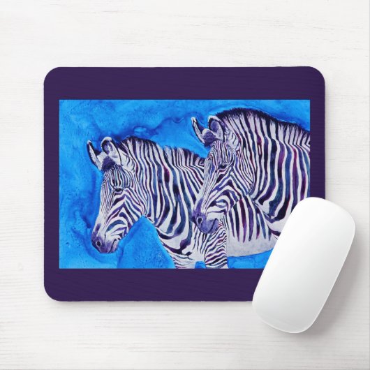 Zebra Mousepad - "Doppeltes sehend " (Mit Mouse)