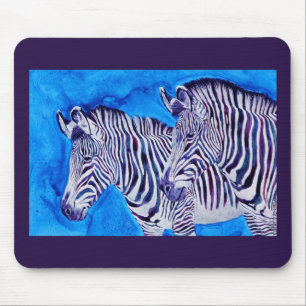 Zebra Mousepad - "Doppeltes sehend "