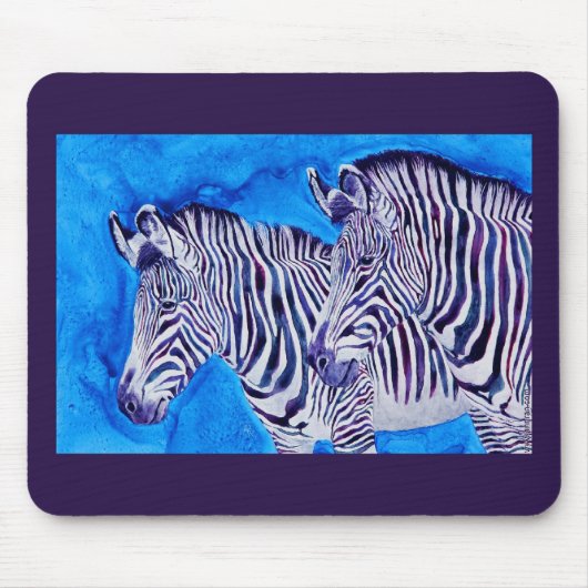 Zebra Mousepad - "Doppeltes sehend " (Vorne)