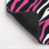 Zebra Mousepad - Rosa und Weiß (Ecke)