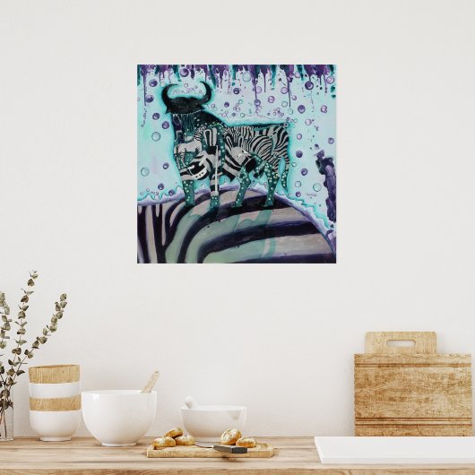 Zebra Move Poster (Küche)