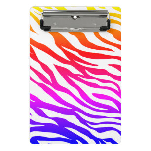 Zebra Multicolore Skin Stripes Pattern-22164 Mini Klemmbrett