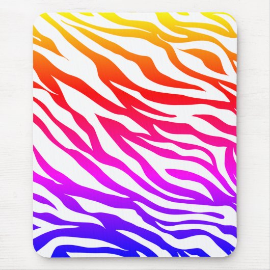 Zebra Multicolore Skin Stripes Pattern-22164 Mousepad (Vorne)