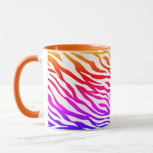 Zebra Multicolore Skin Stripes Pattern-22164 Tasse (Links)