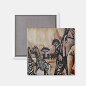 Zebra Mural Magnet (Vorderseite/Rückseite)
