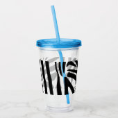 Zebra-Muster Acryltrinkbecher (Links)