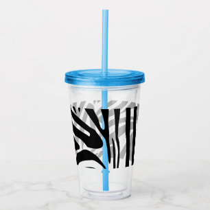 Zebra-Muster Acryltrinkbecher