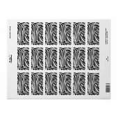 Zebra-Muster Adressaufkleber (Vorne)