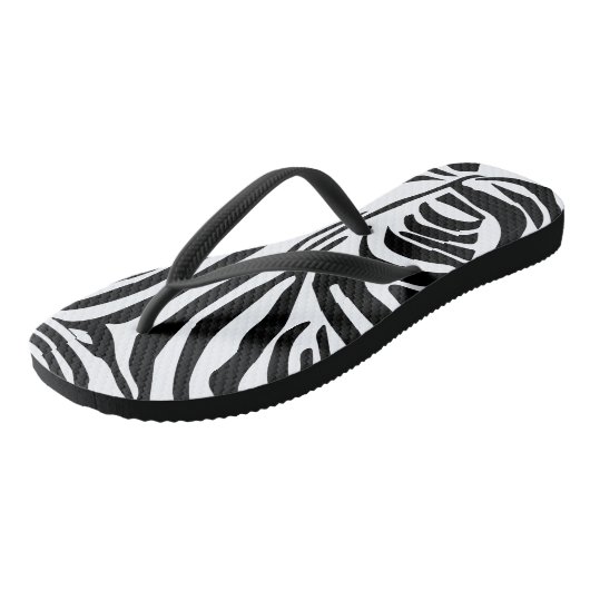 Zebra-Muster Badesandalen (Schrägansicht)