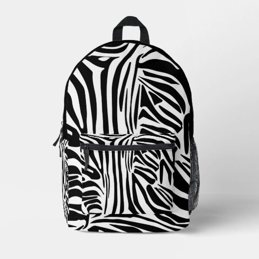 Zebra-Muster Bedruckter Rucksack (Vorderseite)