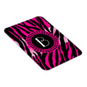 Zebra-Muster bei Tieren und Monogramm Magnet (Rechte Seite)