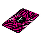Zebra-Muster bei Tieren und Monogramm Magnet (Linke Seite)