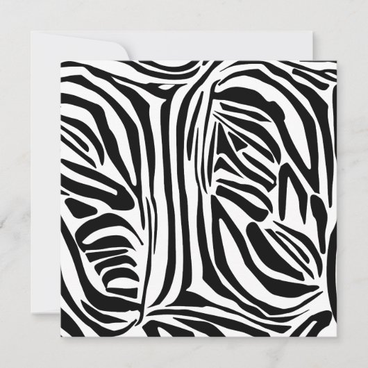 Zebra-Muster Einladung (Vorderseite)