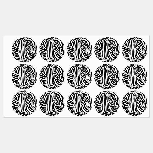 Zebra-Muster Etiketten (Blatt)