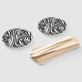 Zebra-Muster Fächer (Non-assembled)