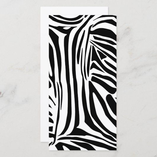 Zebra-Muster Feiertagskarte (Vorne/Hinten)