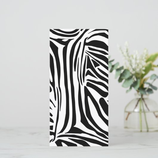 Zebra-Muster Feiertagskarte (Stehend Vorderseite)