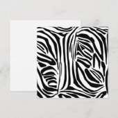Zebra-Muster Feiertagskarte (Vorne/Hinten)