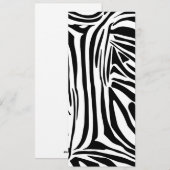 Zebra-Muster Feiertagskarte (Vorne/Hinten)