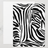 Zebra-Muster Feiertagskarte (Vorne/Hinten)