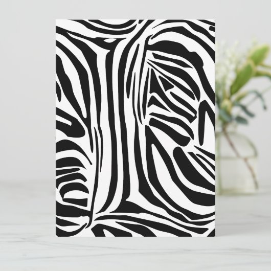 Zebra-Muster Feiertagskarte (Stehend Vorderseite)