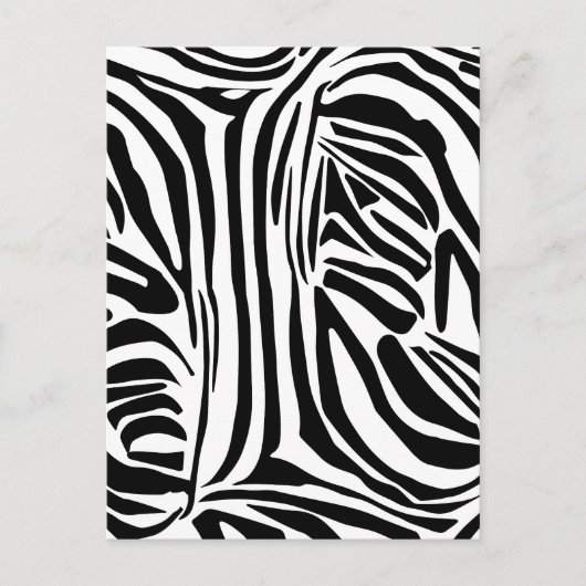 Zebra-Muster Feiertagspostkarte (Vorderseite)