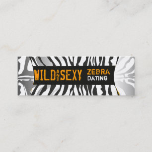 Zebra Muster fett Wild Profil Mini Visitenkarte