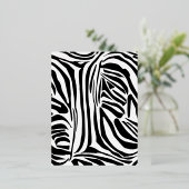 Zebra-Muster Folien Feiertagspostkarte (Stehend vorne)