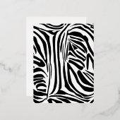 Zebra-Muster Folien Feiertagspostkarte (Vorderseite/Rückseite)