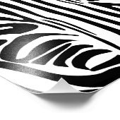 Zebra-Muster Fotodruck (Ecke)