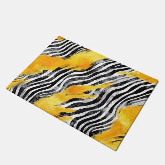 Zebra-Muster Fußmatte (Schrägansicht)