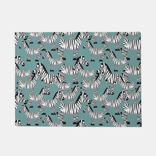 Zebra-Muster Fußmatte (Vorderseite)