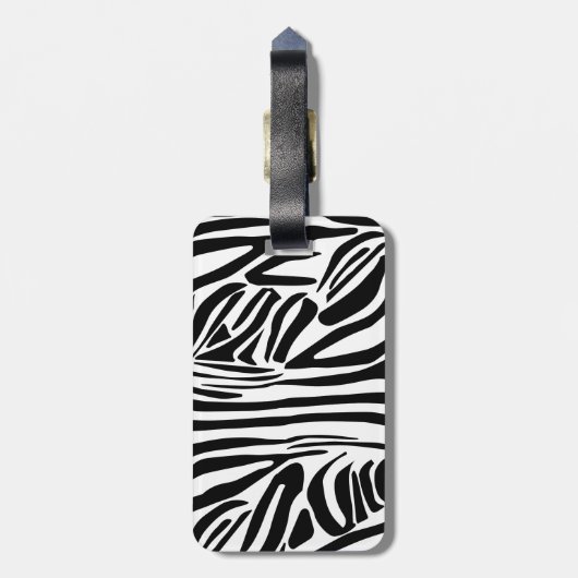 Zebra-Muster Gepäckanhänger (Rückseite vertikal)