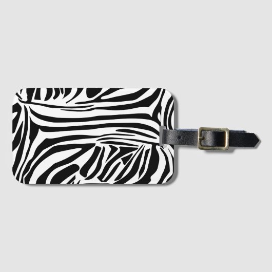 Zebra-Muster Gepäckanhänger (Vorderseite (Horizontal))