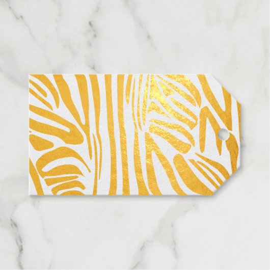Zebra-Muster Geschenkanhänger (Vorderseite (Horizontal))