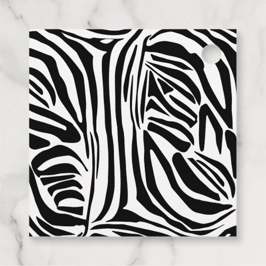 Zebra-Muster Geschenkanhänger (Rückseite)