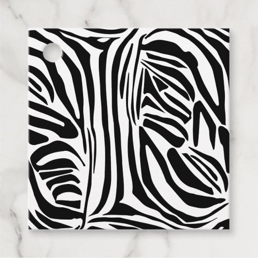 Zebra-Muster Geschenkanhänger (Vorderseite)