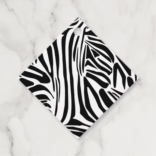 Zebra-Muster Geschenkanhänger (Vorderseite)