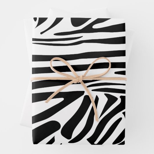 Zebra-Muster Geschenkpapier Set (Beispiel)
