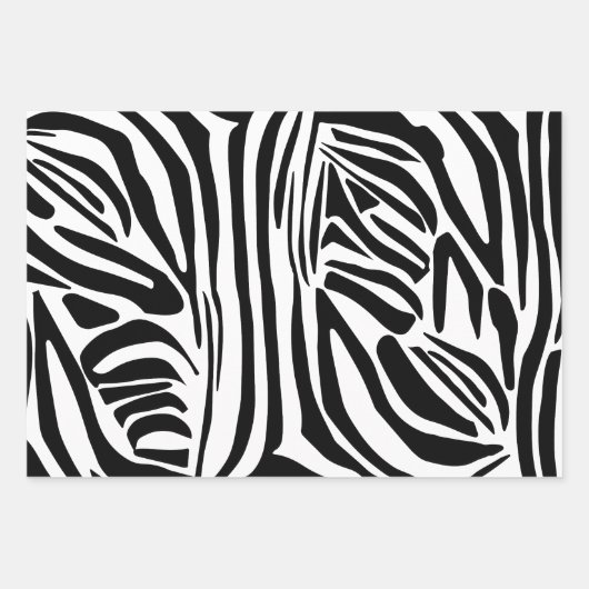 Zebra-Muster Geschenkpapier Set (Vorderseite 3)