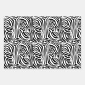 Zebra-Muster Geschenkpapier Set (Vorderseite 2)