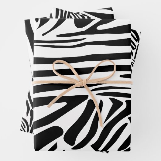 Zebra-Muster Geschenkpapier Set (Beispiel)
