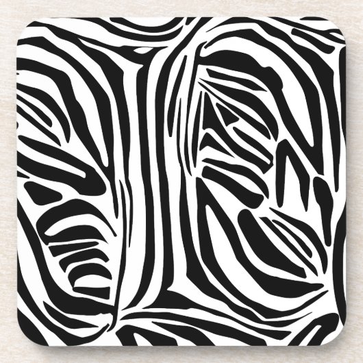 Zebra-Muster Getränkeuntersetzer (Vorderseite)