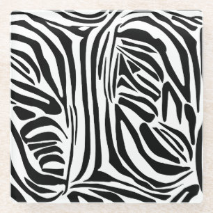 Zebra-Muster Glasuntersetzer