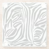Zebra-Muster Glasuntersetzer (Rückseite)