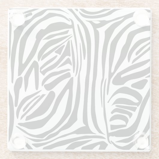 Zebra-Muster Glasuntersetzer (Rückseite)