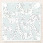 Zebra-Muster Glasuntersetzer (Rückseite)