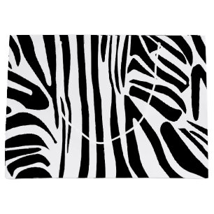 Zebra-Muster Große Geschenktüte