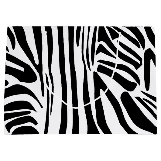 Zebra-Muster Große Geschenktüte (Vorderseite)